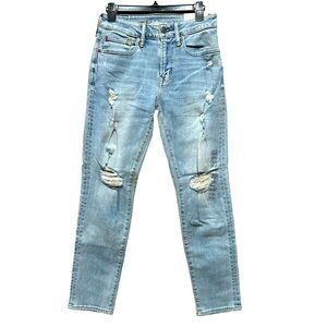 Men’s AE American Eagle‎ Next Level Airflex Athletic Destroyed Light Wash Jeans